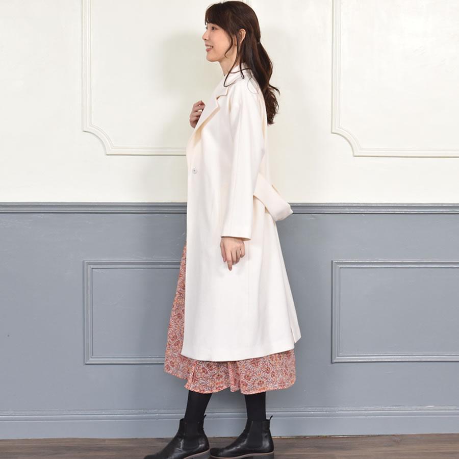 Merfirge コート レディース チェスターコートカシミヤ ウール混