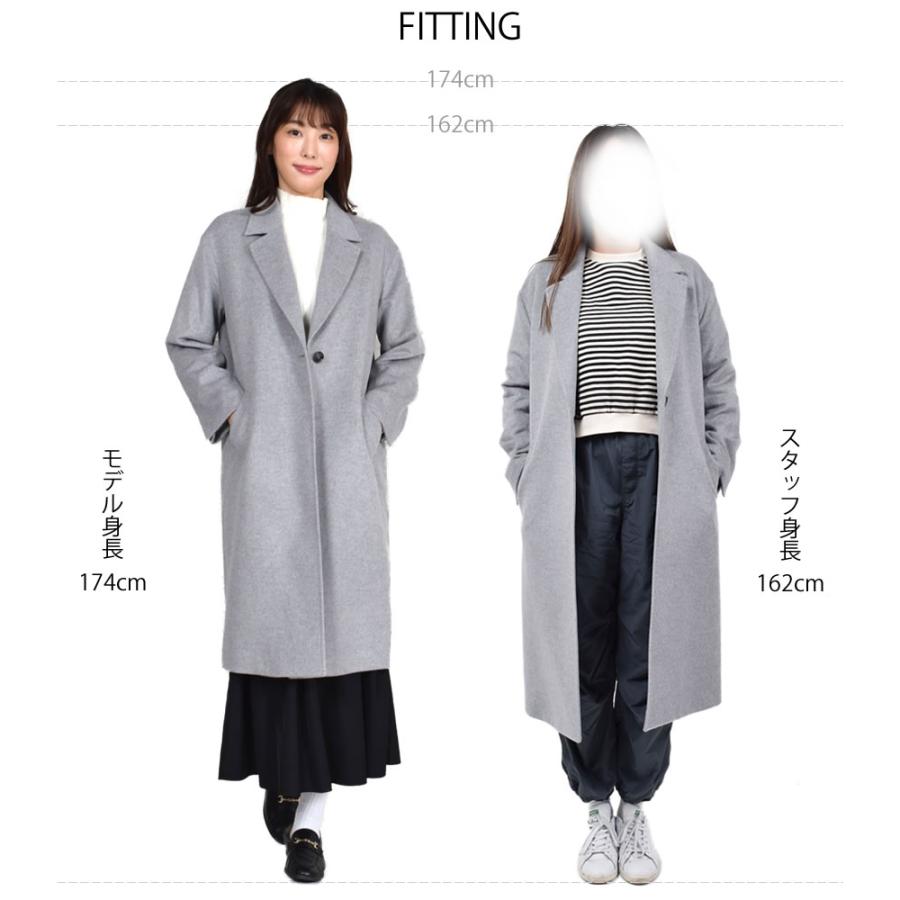 爆買 チェスターコート レディース 秋 冬 アウター カシミヤ ブレンド