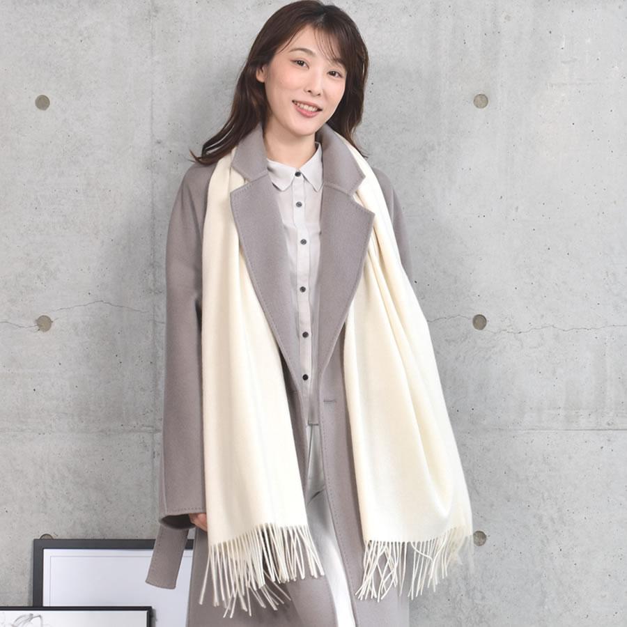 junrisin　ホワイトカシミヤ　大判カシミヤストール junrisin ホワイトカシミヤ 大判カシミヤストール 楽天市場