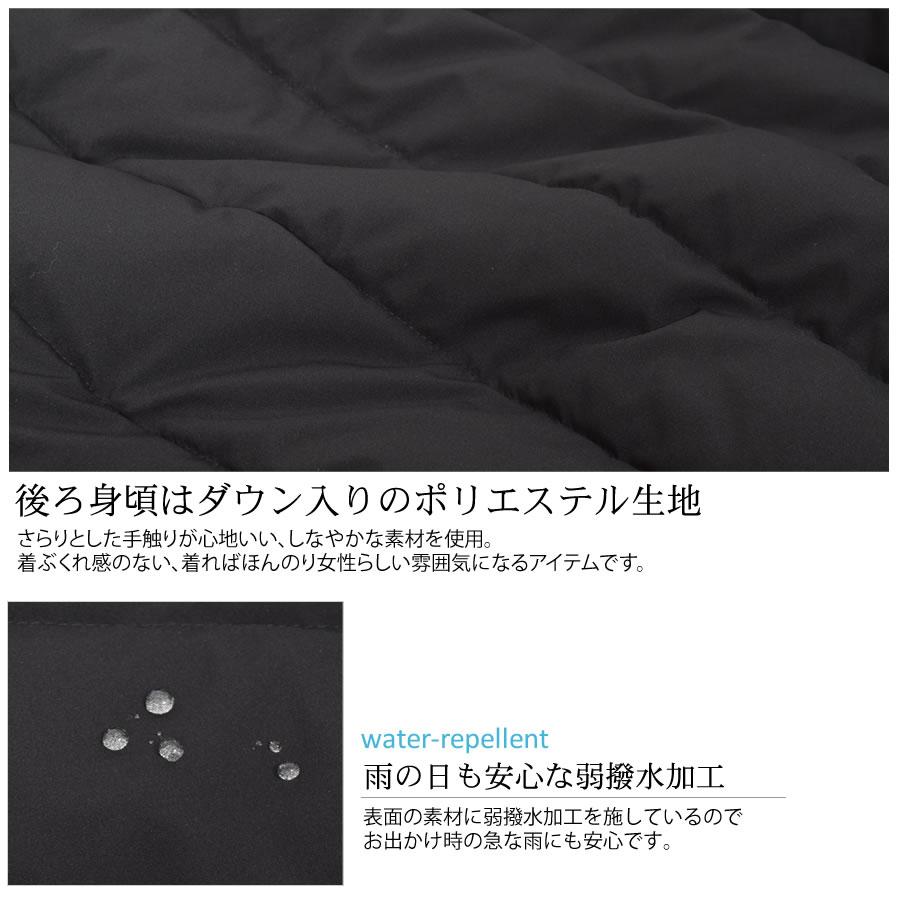 ダウンベスト レディース  ミンクエコファー  ファーベスト ミンクフェイクファー フードベスト レディース 重ね着 ダウン90% ベスト ジレ (dv2510)の画像