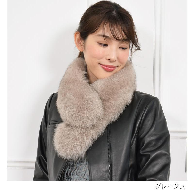 ファー マフラー 日本製 SAGA フォックス ファーコート サガ カラー