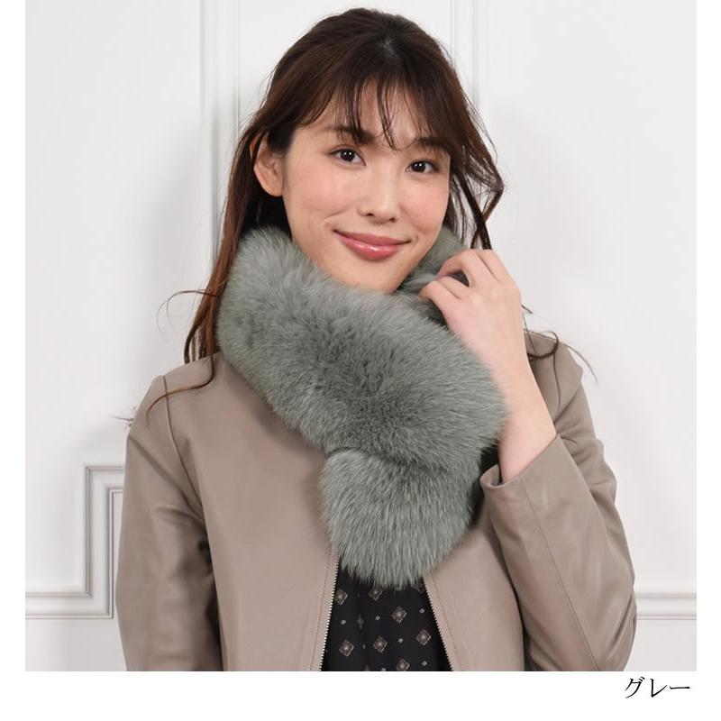 ファー マフラー 日本製 SAGA フォックス ファーコート サガ カラー