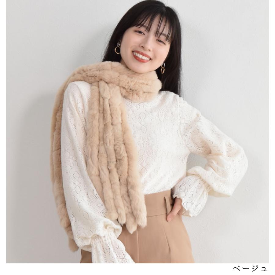 レッキス ラビット マフラー 毛皮 ファー ファースヌード ニット レッキス ラビット マフラー 毛皮 ファー ファースヌード ニット