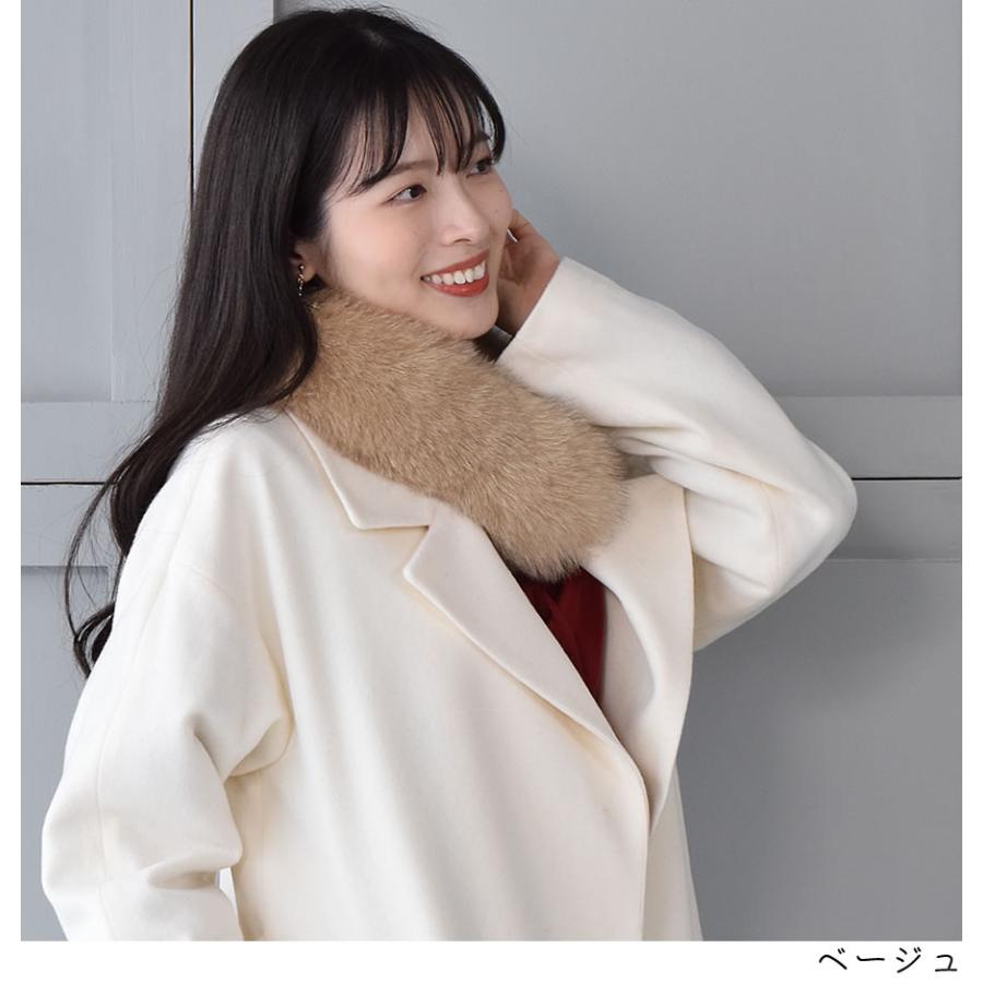 日本製 SAGA フォックス ファー マフラー クリップ付 毛皮 日本製 SAGA フォックス ファー マフラー クリップ付 毛皮