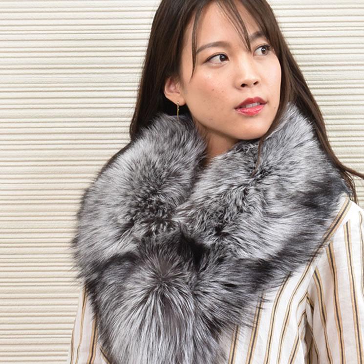 日本製 SAGA シルバー フォックス ファー ストールショール 振袖 日本製 SAGA シルバー フォックス ファー ストールショール 振袖