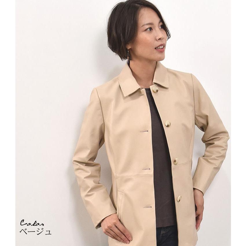 【 美品 】 アクリス　ラムナッパ　レザージャケット　アシンメトリー　ベージュ ラム ナッパ レザー ・ジャケット