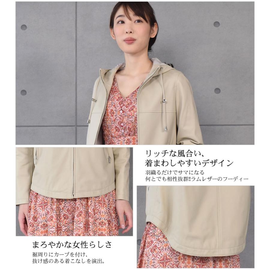 Merfirge マウンテンパーカー フード付ジャケット レザージャケット 本