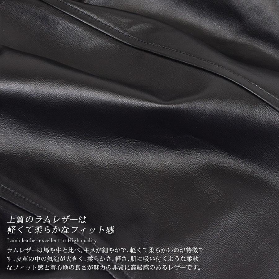 マウンテンパーカー フード付ジャケット レザージャケット  本革 ラム レザー アウター ブルゾン 秋 冬 春 (kt7012)の画像