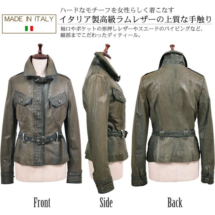 レザージャケットイタリー製 ラム 本革 本皮 ジャケット 革ジャン