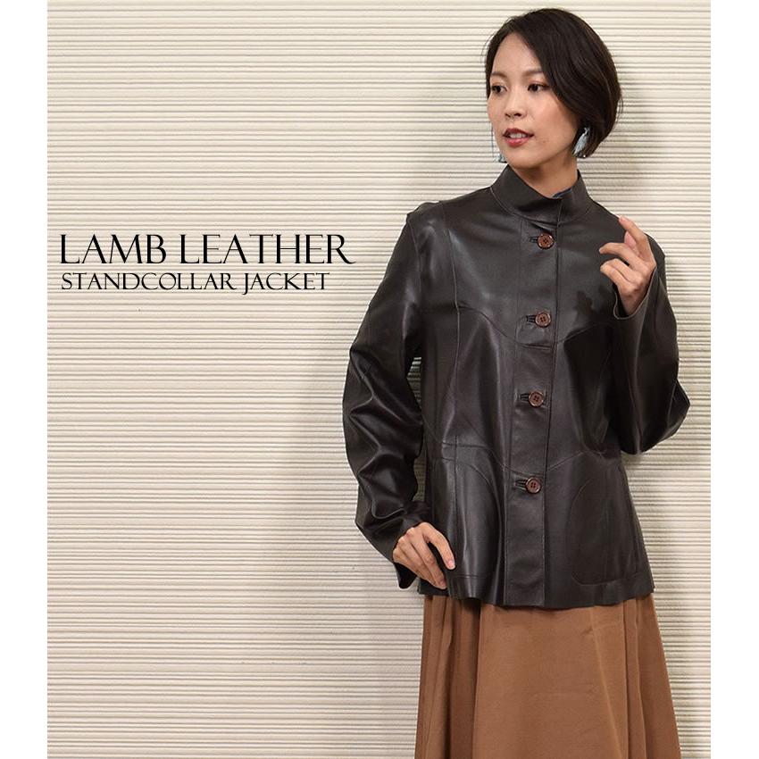 レザージャケット ラム レザー リバシブル ジャケット スタンド レザージャケット ラム レザー リバシブル ジャケット スタンド