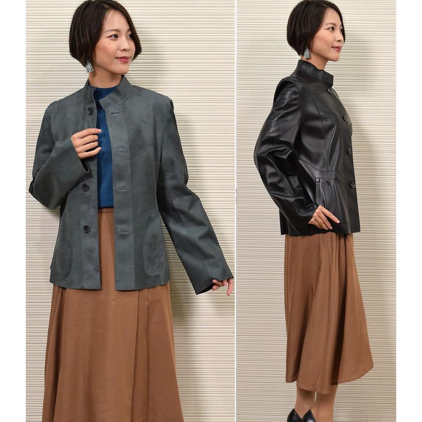 レザージャケット ラム レザー リバシブル ジャケット スタンド レザージャケット ラム レザー リバシブル ジャケット スタンド