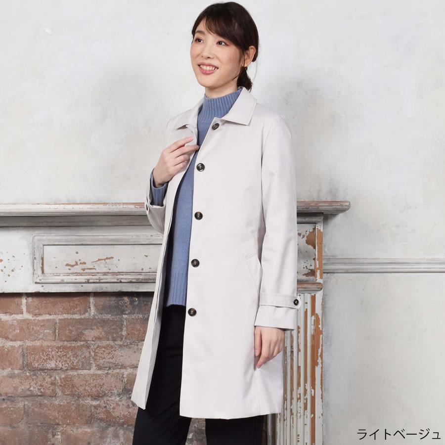 Merfirge 蓄熱ライナー付ステンカラーコート 90cm丈 【花粉対策 Merfirge 蓄熱ライナー付ステンカラーコート 90cm丈 【花粉対策