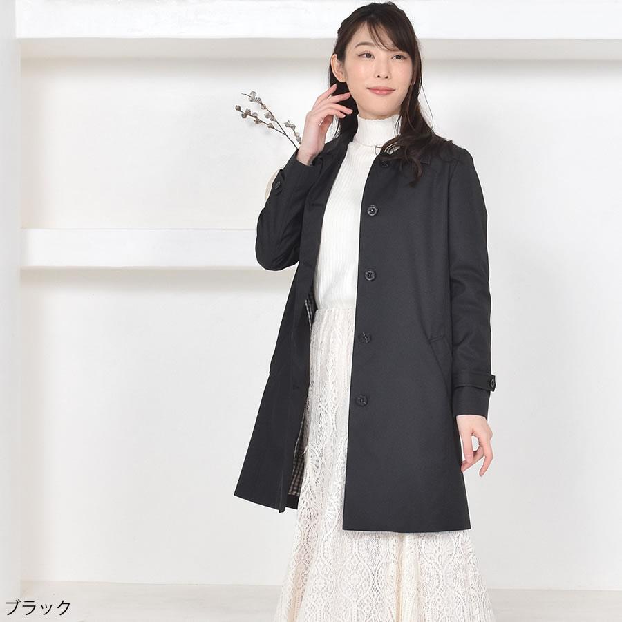 Merfirge ステンカラーコート 裏地 チェック柄 【花粉対策・弱撥 Merfirge ステンカラーコート 裏地 チェック柄 【花粉対策・弱撥