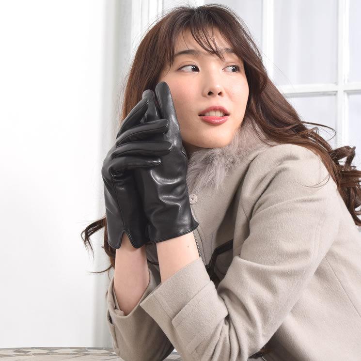 Merfirge エチオピアシープ レザー グローブ 手袋 羊革 スマホ対応