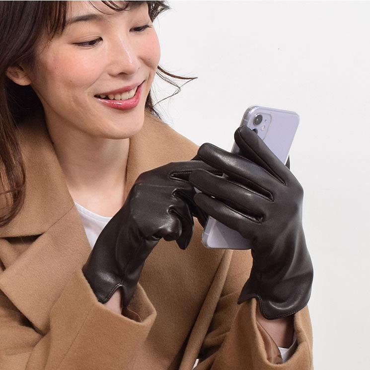 Merfirge エチオピアシープ レザー グローブ 手袋 羊革 スマホ対応