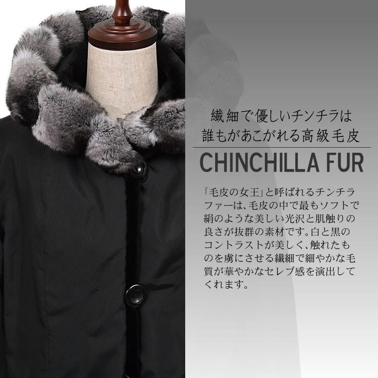 シルク 100％ シェアード ミンク リバーシブル フーデッド コート