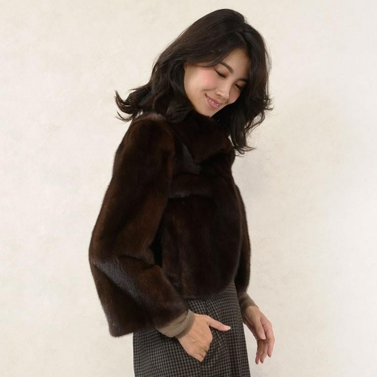 SAGA ダーク ミンク ファー ジャケット(mb1292)の画像