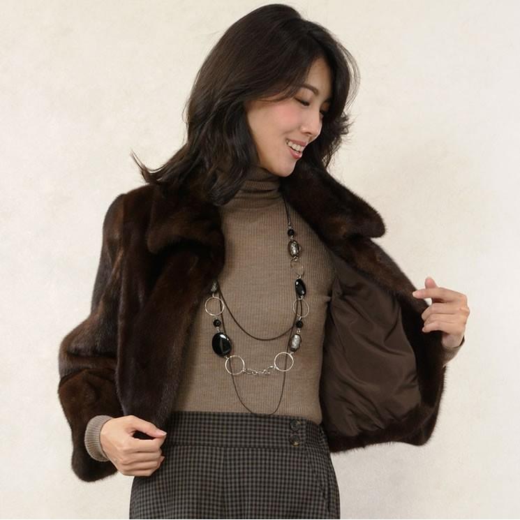 SAGA ダーク ミンク ファー ジャケット(mb1292)の画像