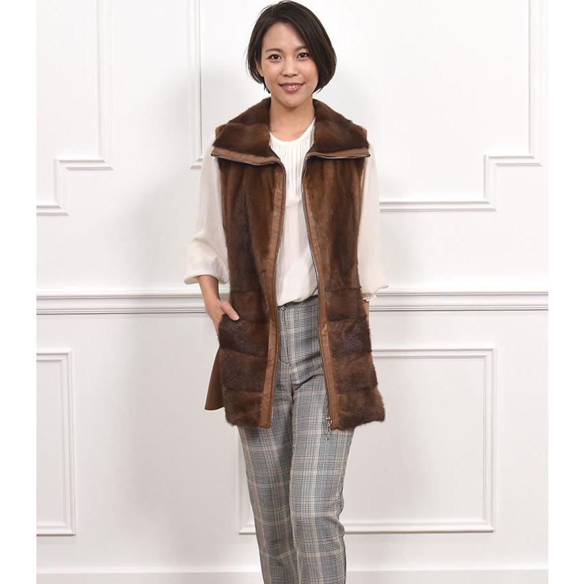 爆買！ファーコート ミンク ファー ミンクファーベスト(mb2233