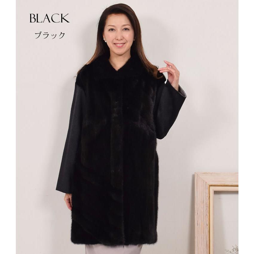 SAGA ミンク カシミヤ カシミア 100% コート ファー ファー SAGA ミンク カシミヤ カシミア 100% コート ファー ファー