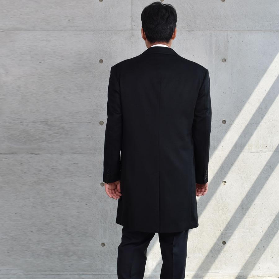 チェスターコート メンズ カシミヤ カシミア100％ ニーレングス