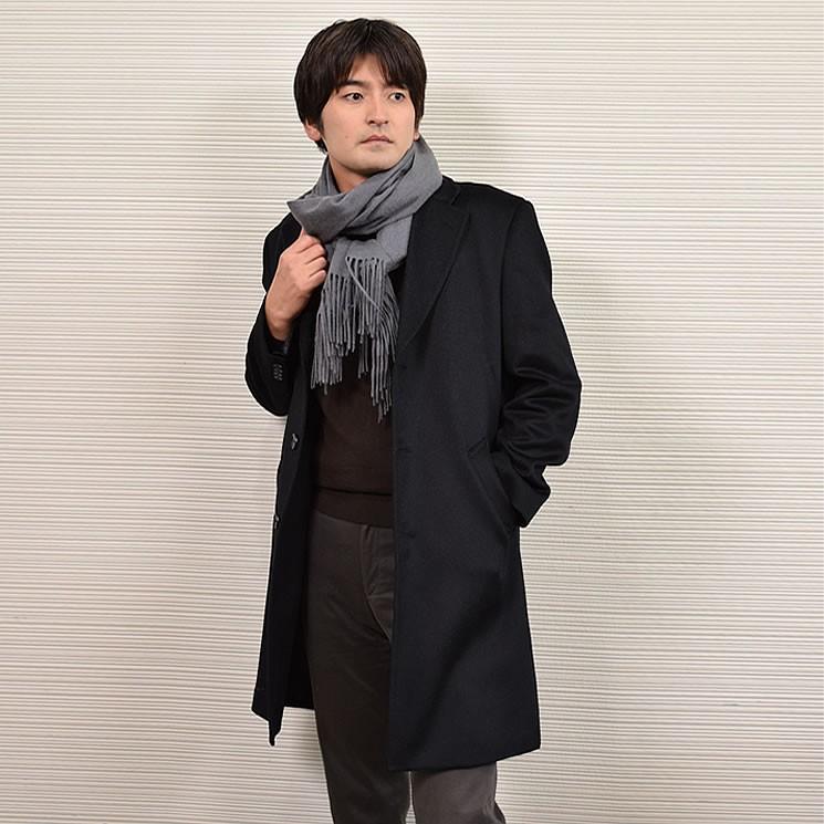 Merfirge チェスター コート メンズ カシミヤ カシミア ウール混 Merfirge チェスター コート メンズ カシミヤ カシミア ウール混