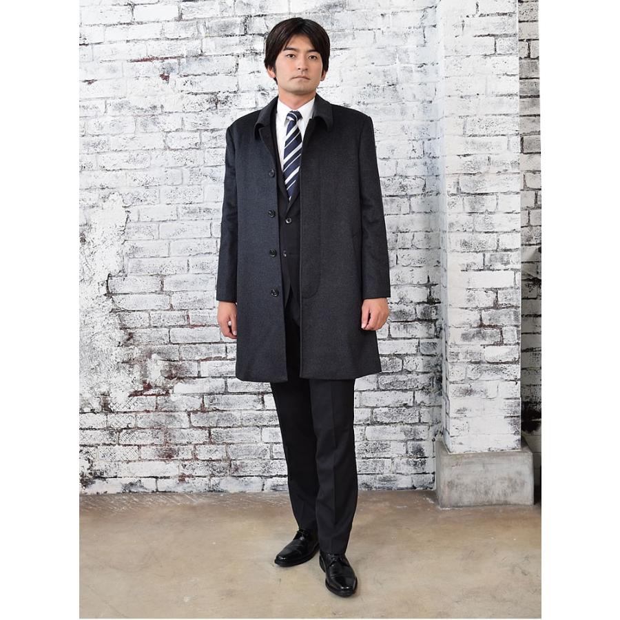 Merfirge ステンカラー コート メンズ カシミヤ カシミア ウール混