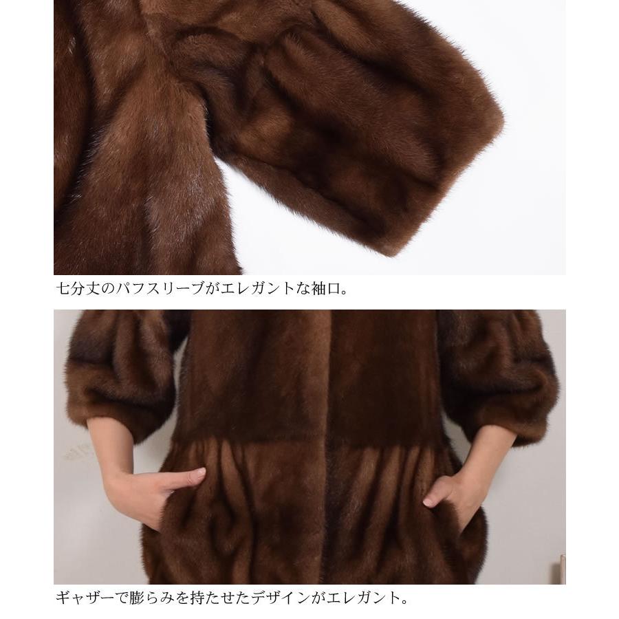 ファージャケット 毛皮 ミンク SAGAスカンブラウン(mj1290 ファージャケット 毛皮 ミンク SAGAスカンブラウン(mj1290