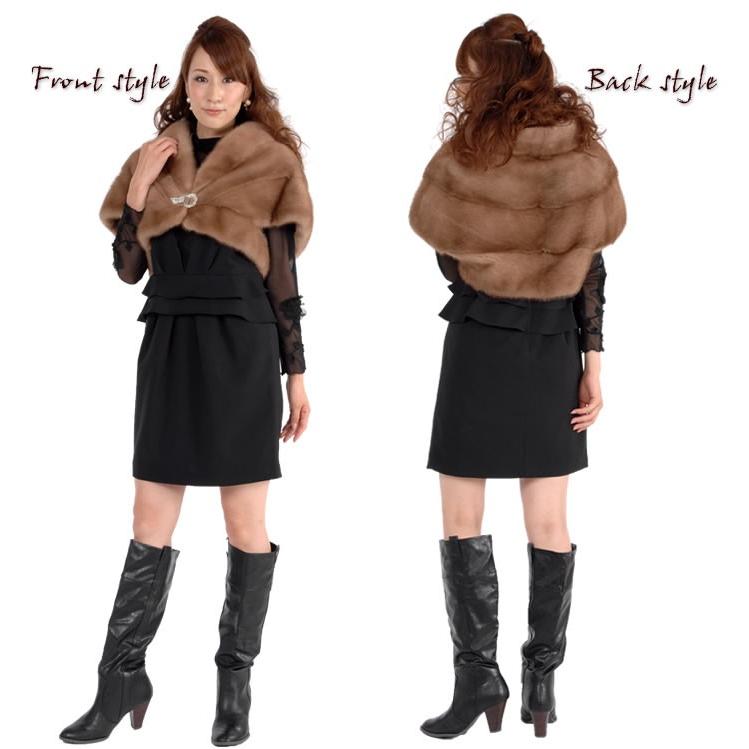 ファーコート ミンク ファー パステルミンクファーボレロ(ms6822