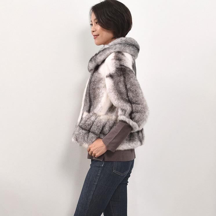 SAGA ブラッククロス ミンク ファージャケット (ms6839) : ハヤシグチ