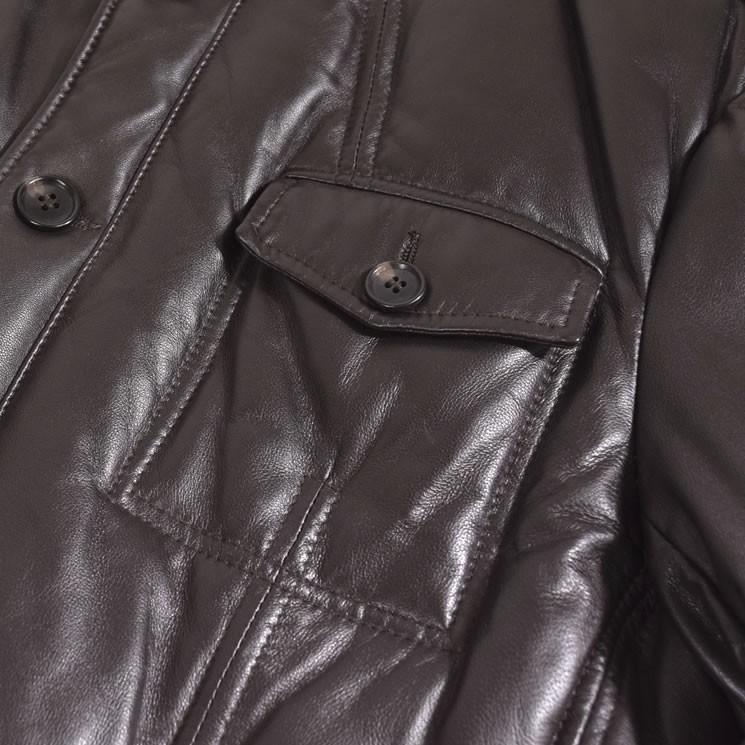 本革 ソフト ラム レザー ダウン ジャケット 本皮 ソフトラム メンズ