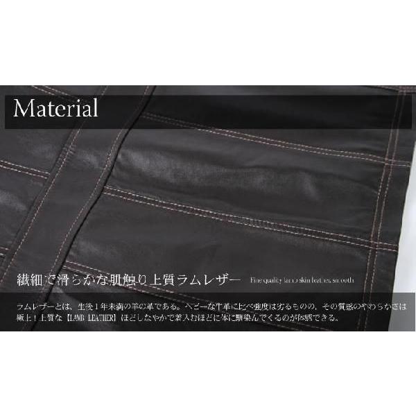 イタリア製ラム革ジャケット イタリア製 ラムレザー メンズ ライダース レザージャケット