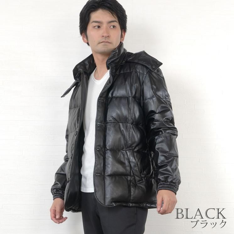 爆買 本革 レザー ソフト ラム ダウン ジャケット 本皮 ソフトラム