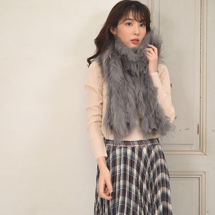 ラクーンファー　ニット　コート 楽天市場】全3色 ラクーンファー付き ダウンジャケット コート