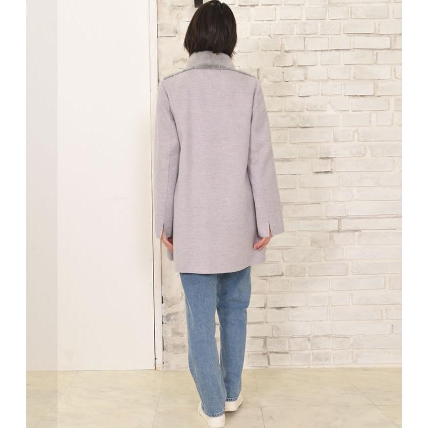 カシミヤ混 ミンク ファー コート カシミア カシミヤブレンド アンゴラ  