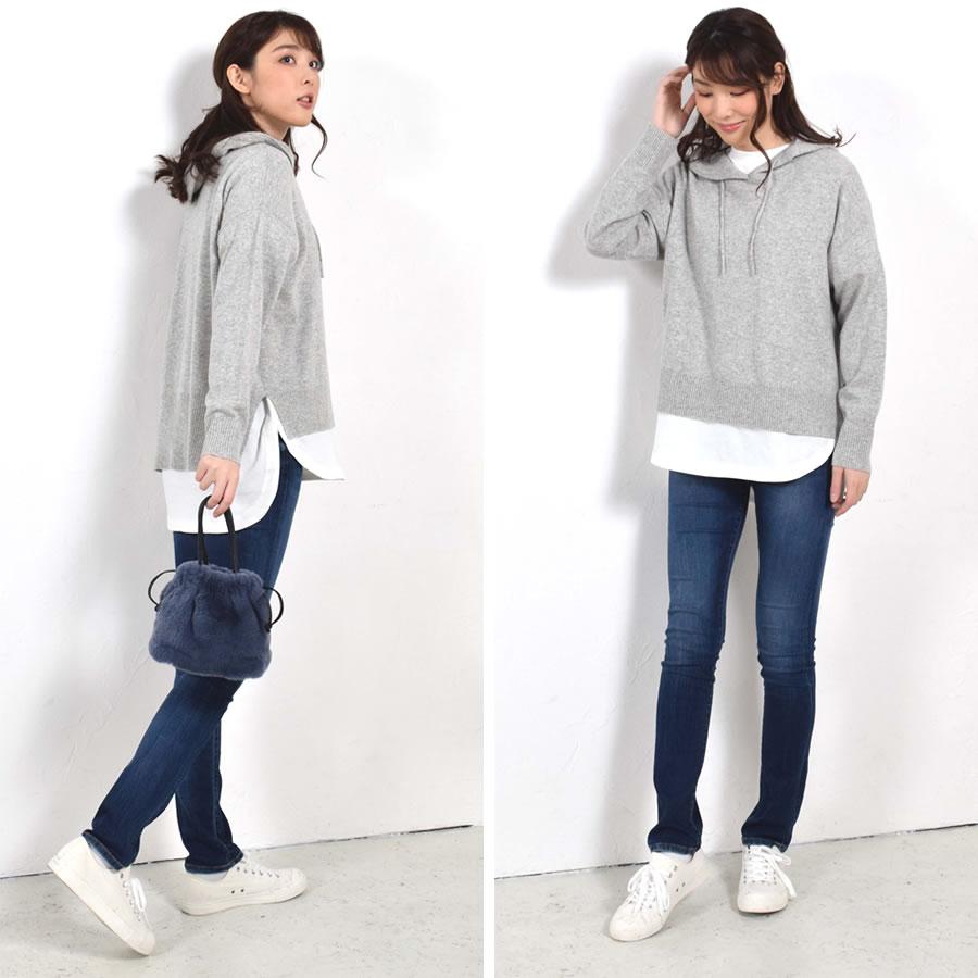 Merfirge ニットパーカー カシミヤニット カシミヤセーター ニット