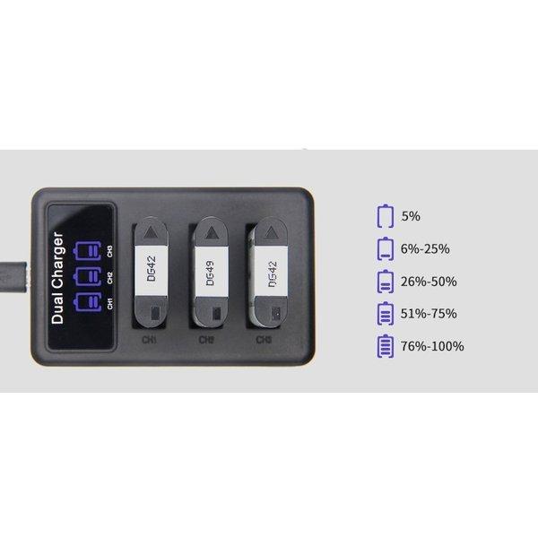 送料無料 SONY NP-BX1 対応縦充電式USB充電器 LCD付４段階表示3口同時充電仕様 USBバッテリーチャージャー (3口USB充電器 LCD付)｜hayashistore｜05