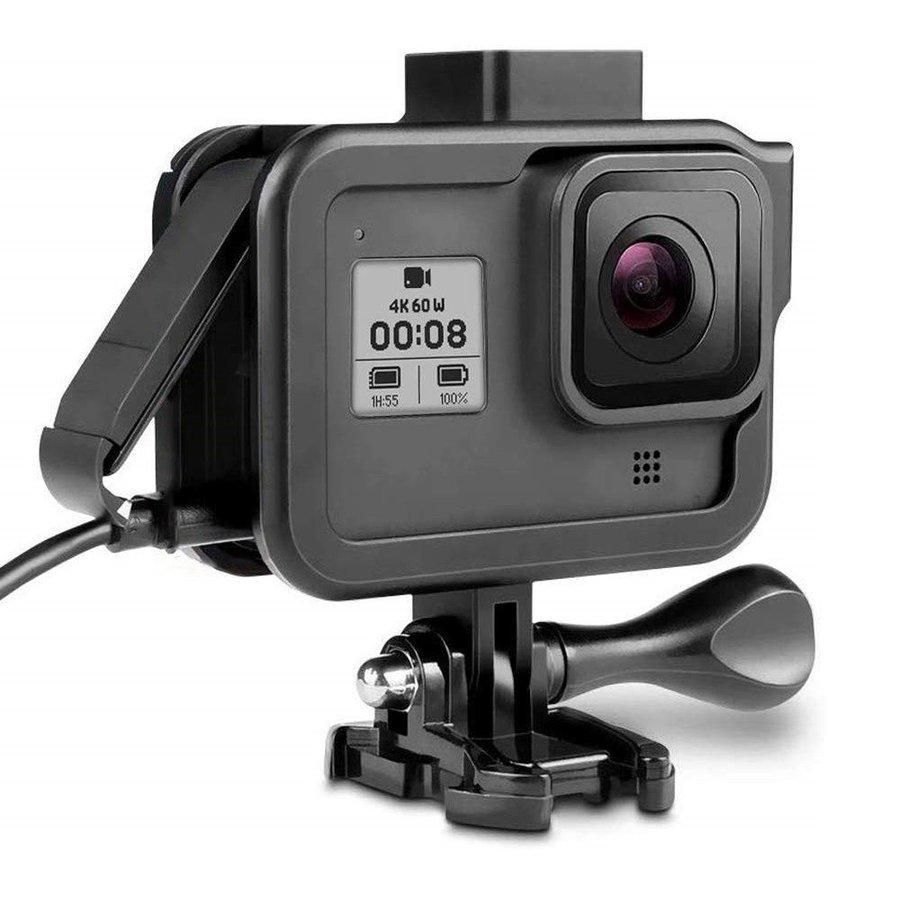 送料無料　GoPro HERO 8 Blcak 対応 アルミフレーム 保護ハウジング バックドア開閉型 マイク・ディスプレイ・ライト用装着位置固定付き｜hayashistore｜02