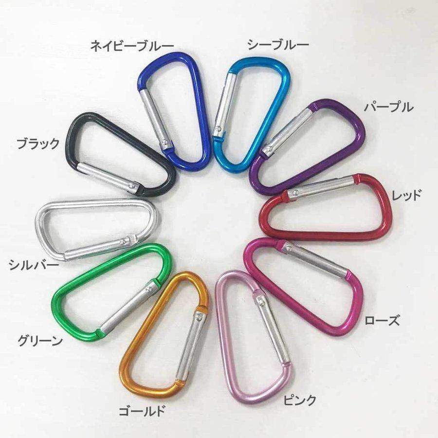 カラビナ10個セット 多用途 D形 カラビナ バックル スナップクリップ フック キーホルダー キーリング 10色 送料無料|hayashistore|02