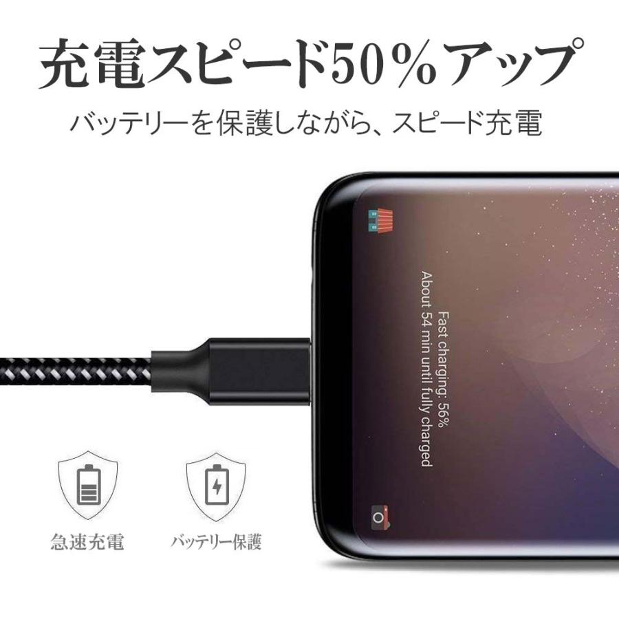 欲しいの USB Type-Cケーブル Type-C 充電器 高速充電 デニム生地 収納ベルト付き 長さ 2m データ転送ケーブル モバイルバッテリー  Android用 Galaxy Xperia AQUOS HUAWEI fitnessaqui.com