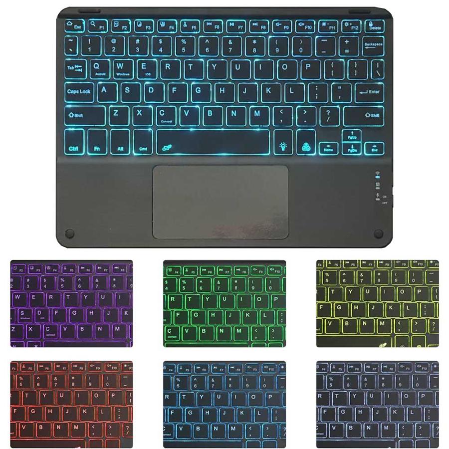 タッチパッド搭載】極薄 Bluetoothキーボード10-12インチタブレット