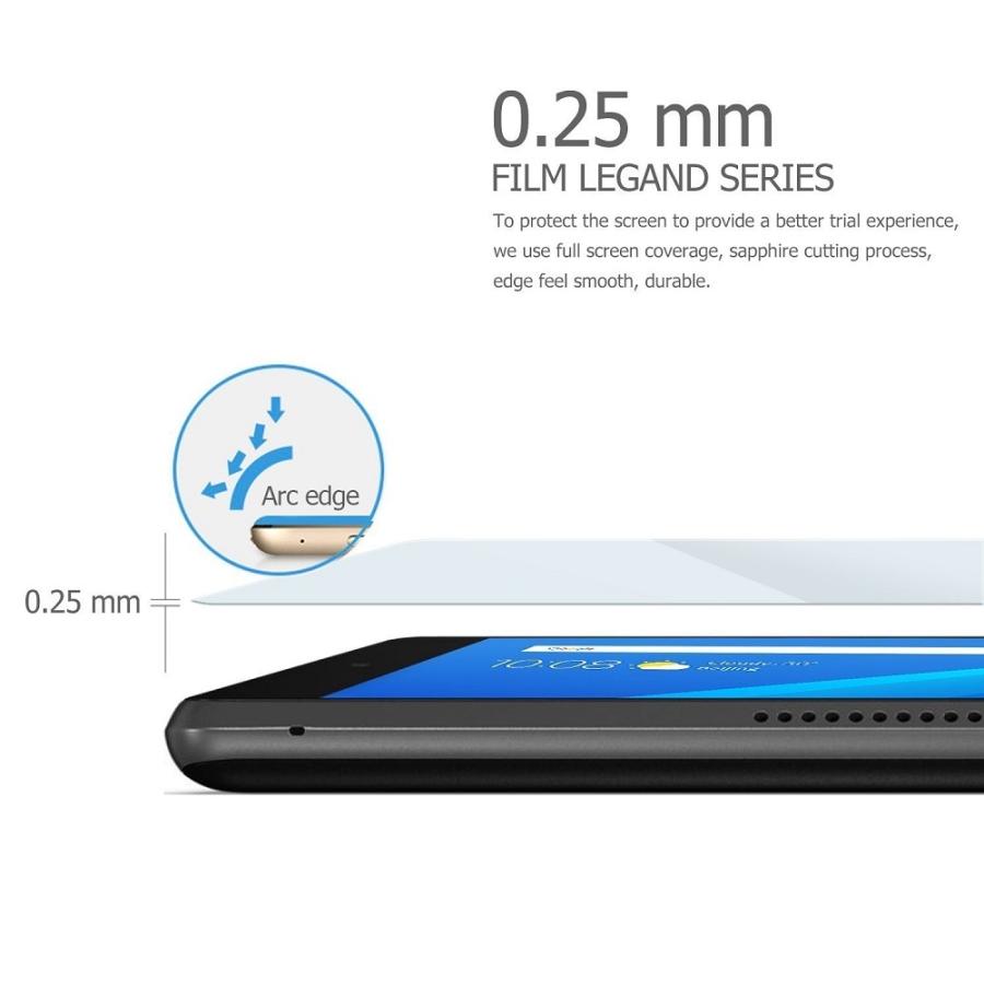 レノボ ガラス フィルム Lenovo Tab4 8.0 強化ガラス 液晶保護フィルム 耐指紋 撥油性 9H 0.3mm 2.5D ラウンドエッジ加工｜hayashistore｜02