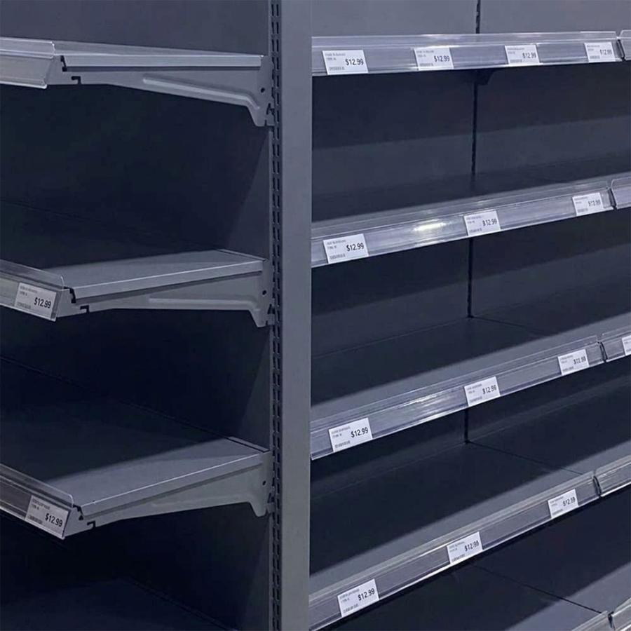 業務用陳列棚 スチールラック 両面陳列棚 5段 / 幅90cm×奥行80cm (片面