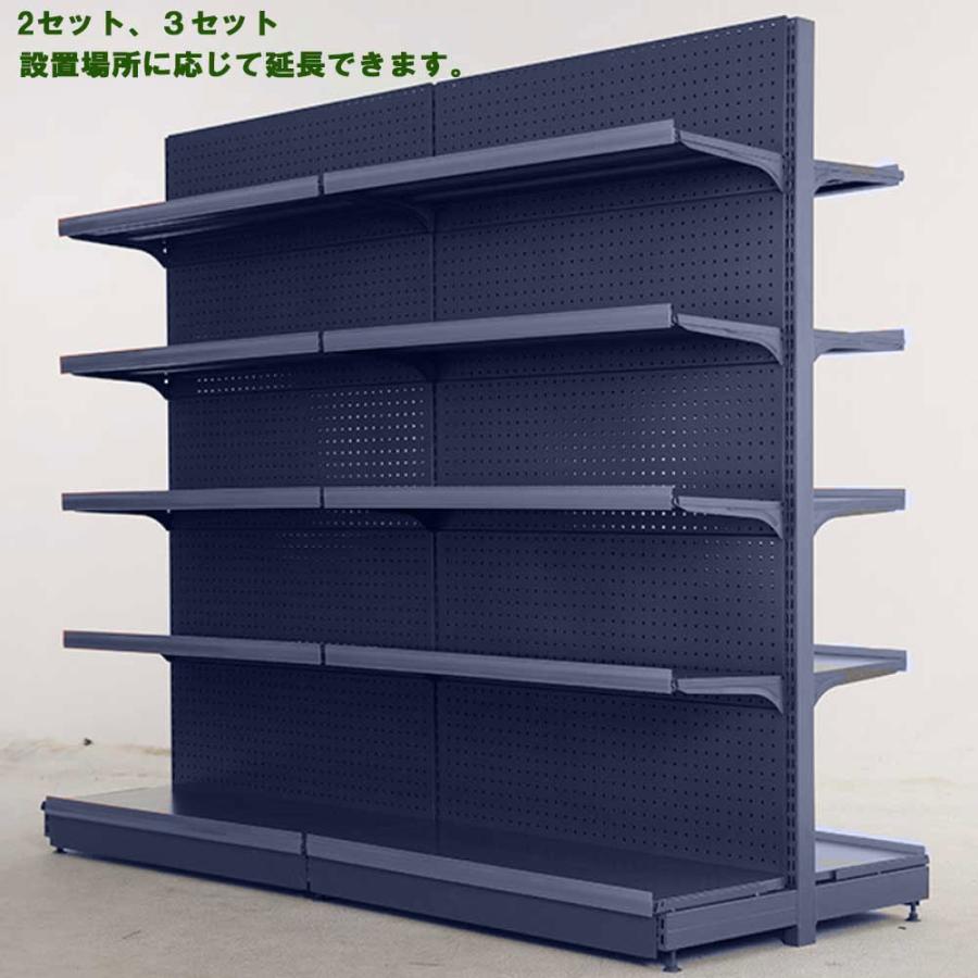 業務用陳列棚 (両面 T柱)スーパーマーケット コンビニ 通販ショップ