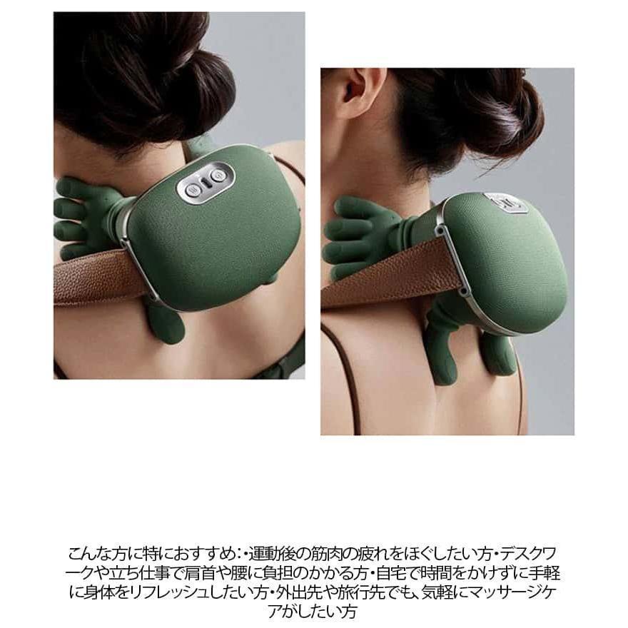 ✨美品✨コードレス ネックケアマッサージ　肩　腰 首 肩 マッサージ器 ネックマッサージャー もみほぐし ヒーター