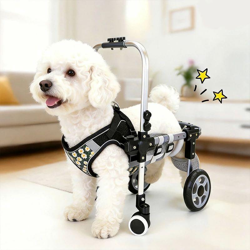 犬用車椅子 四輪 改良モデル ペット用車椅子 ドッグカート 歩行補助 犬