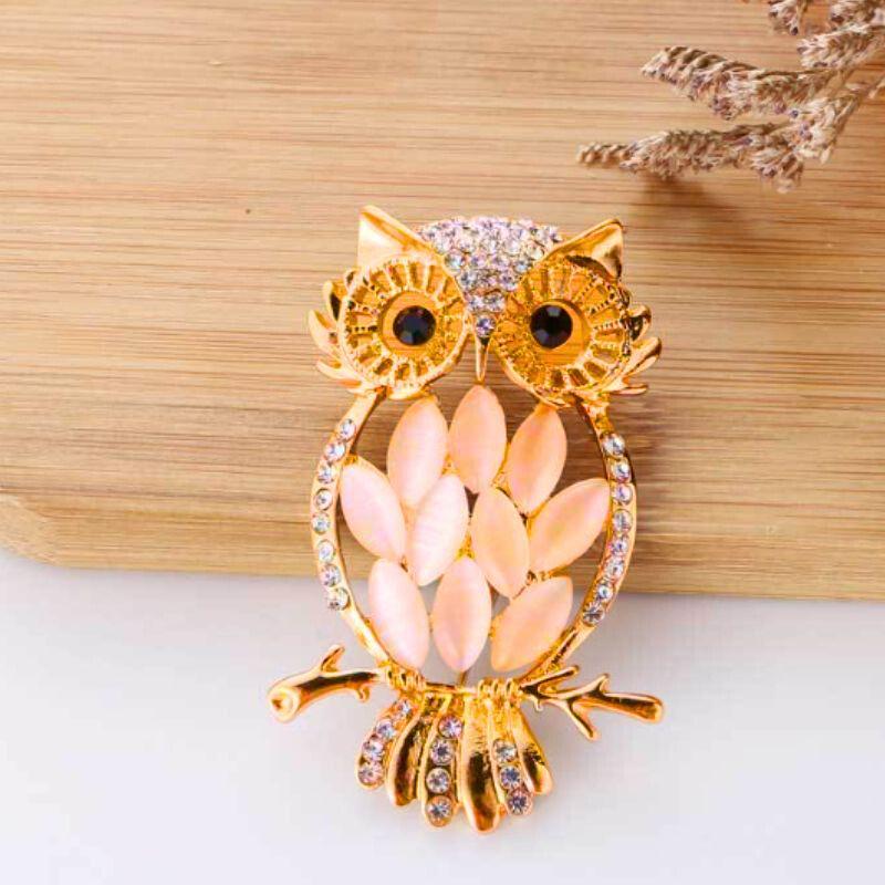 送料無料 ブローチ フクロウ エレガント 大きめ フォーマル カジュアル
