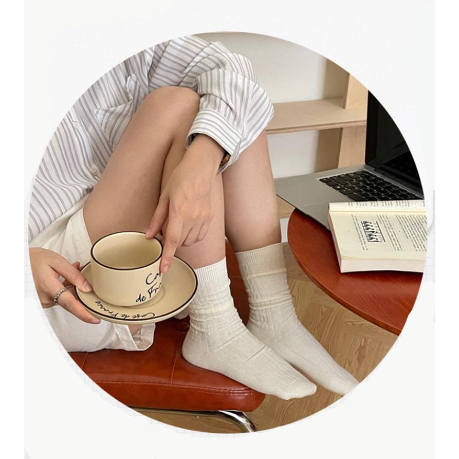靴下 ソックス 22-24.5cm 白 リブ編み レディース ホワイト靴下 3足組