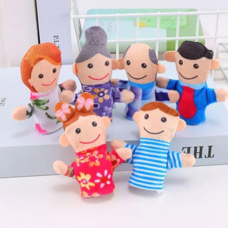 指人形 フィンガーパペット ぬいぐるみ 知育 家族 おもちゃ 情操教育