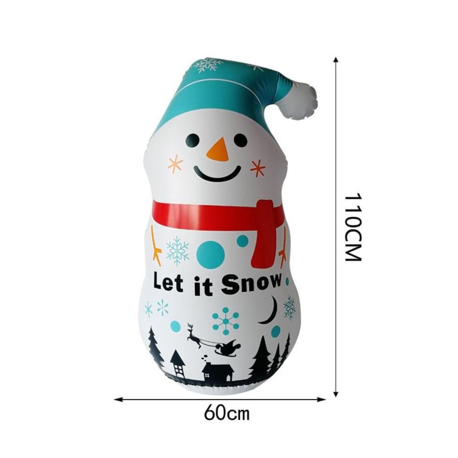 クリスマス 風船 特大 LEDライト付き ロッキング 雪だるま